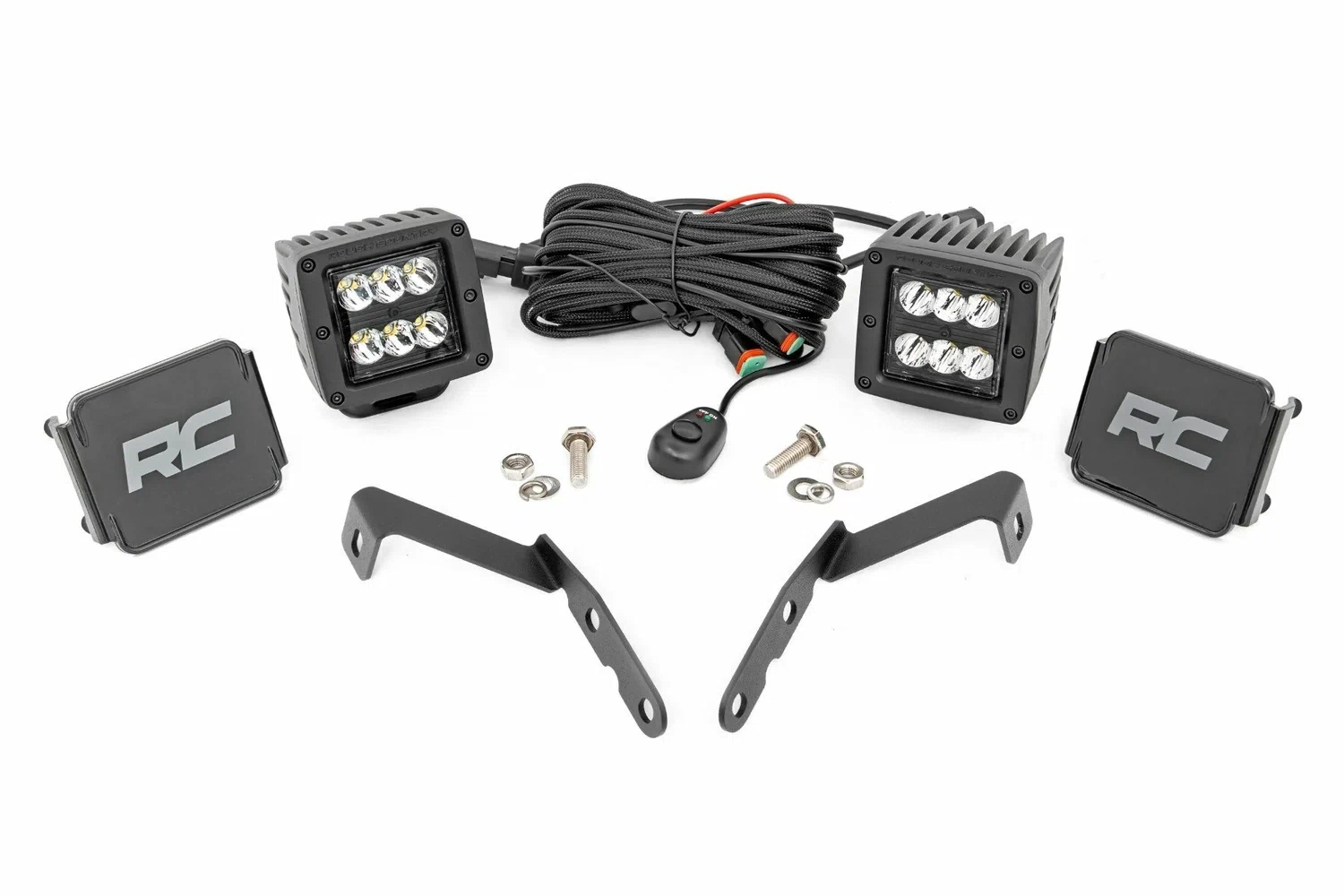 Fits Chevy 1500 & Chevy 2500HD (07-14) LED Light Ditch Mount 2_ Black 71058